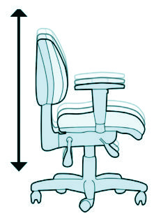 Cadeiras Back system - regulagem de altura