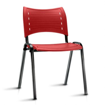 Cadeira em Polipropileno Base Fixa Preta Iso Chair