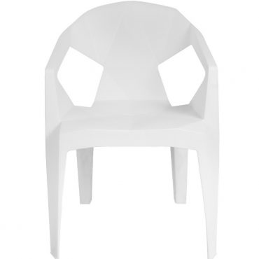 Kit 2 Cadeiras de Plástico Diamond com Apoio de Braço – Branca